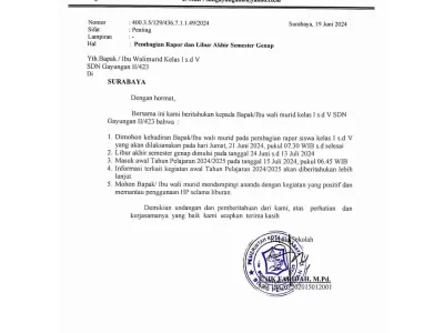Pengambilan Rapor